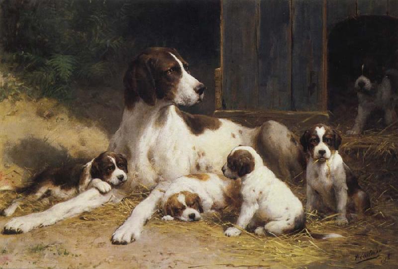Otto Eerelman Dogs France oil painting art